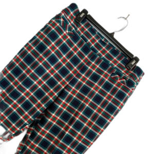 Kim Rogers 12 P Multicolor Plaid Pants Stretch Colorful Vibrant Bold Short a-32